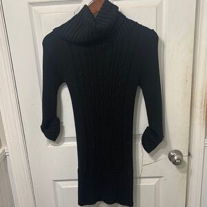 Candie's Black Cowl Neck Sweater with Three-Quarter Sleeves